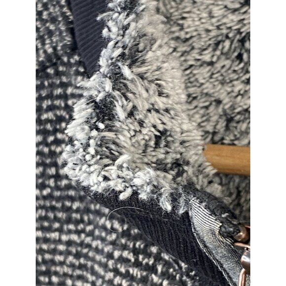 Carbon 2 Cobalt Jacket Mens L Black Gray Nuvola Sherpa Fleece Lined Knit Zip Jac - Picture 7 of 16